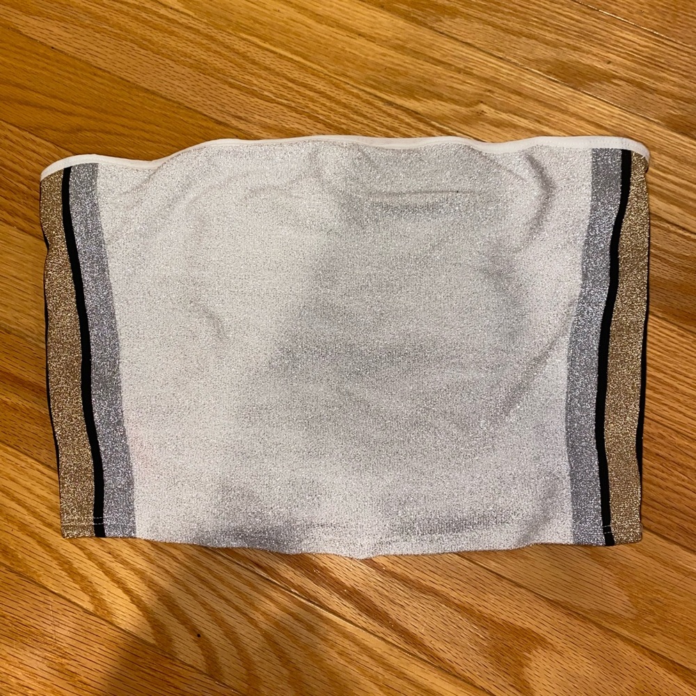 Sparkly crop top tube top